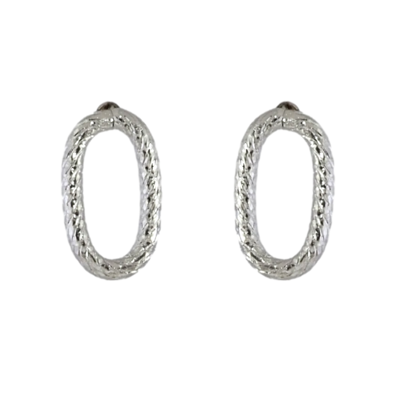 Серьги Xuping TTM Stainless Steel цвет Родий пусеты Декоративные овалы фото №1