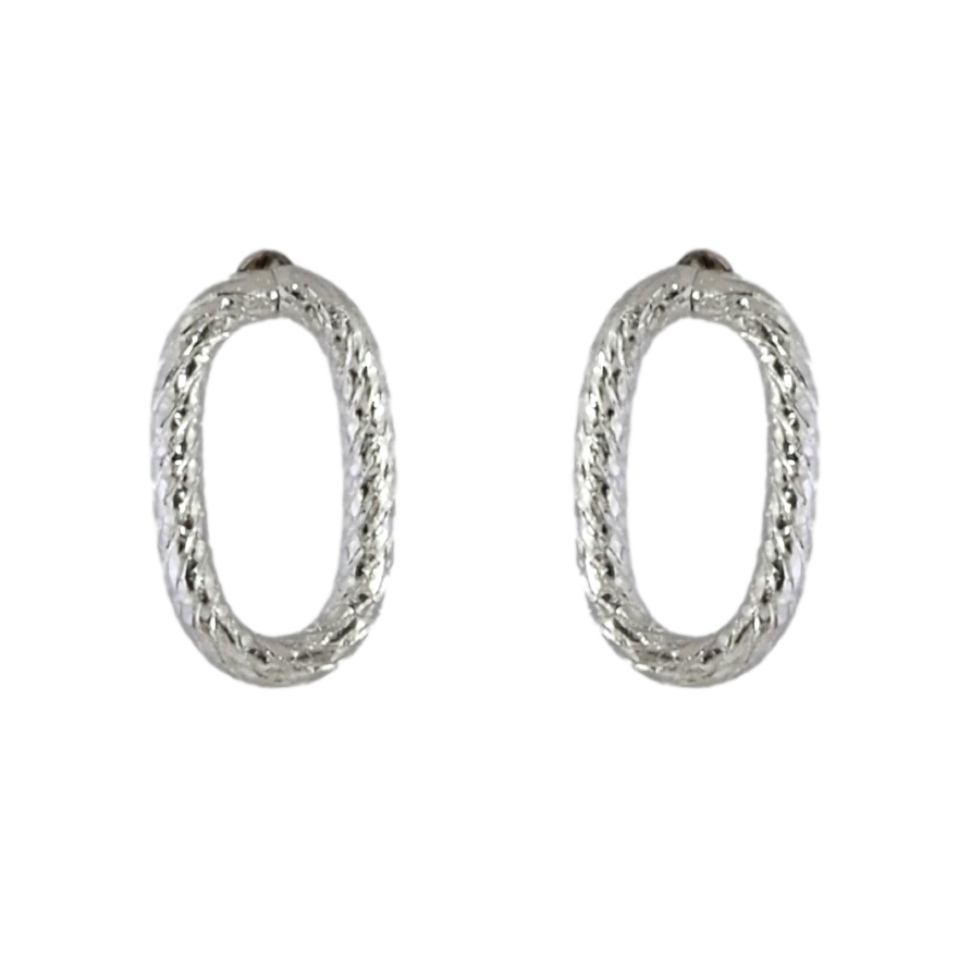 Серьги Xuping TTM Stainless Steel цвет Родий пусеты Декоративные овалы фото №1