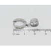 Сережки Xuping TTM Stainless Steel колір Родій підвіски на колечках Фіаніт ø 8мм фото №2