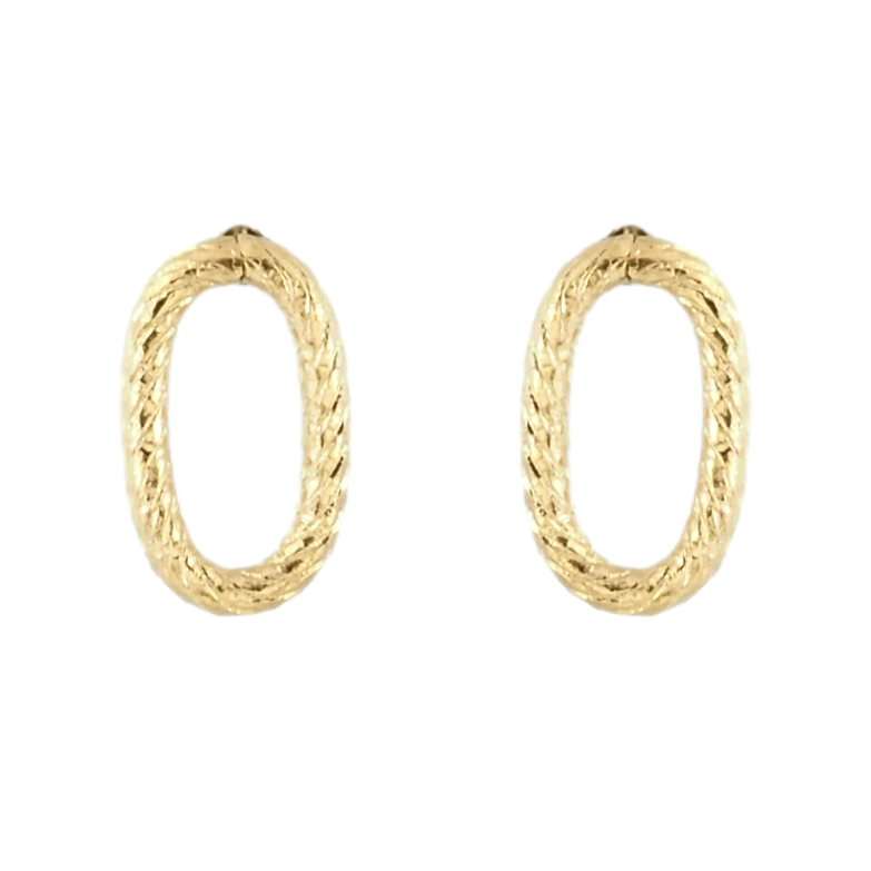 Сережки Xuping TTM Stainless Steel колір 14K пусети Декоративні овали фото №12