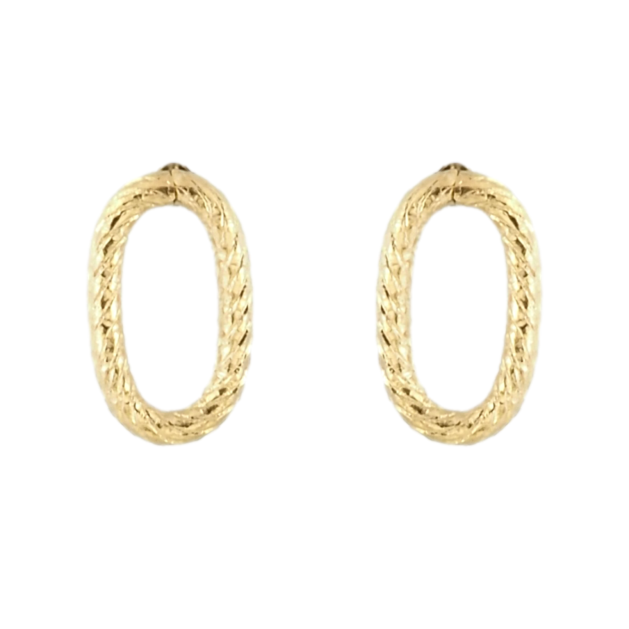 Серьги Xuping TTM Stainless Steel цвет 14K пусеты Декоративные овалы фото №1