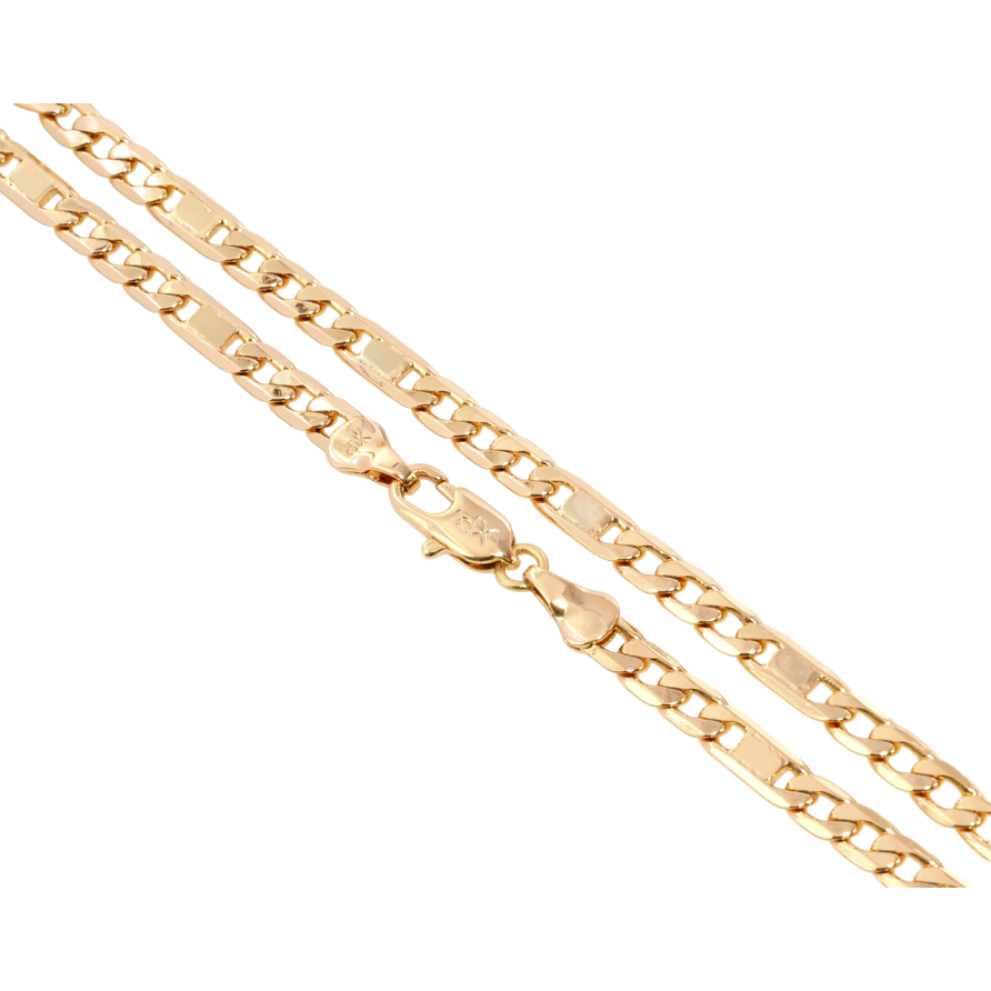 Цепочка Xuping Позолота 18K Плетение Фигаро длина 45см х 4мм фото №1