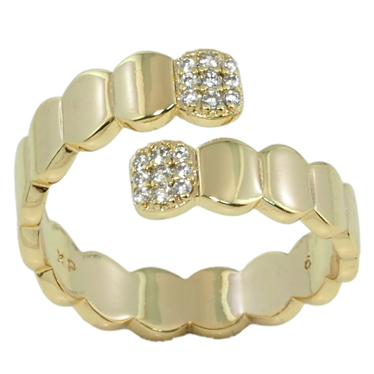 Каблучка Xuping Позолота 14K Візерунок з цирконієм фото №24