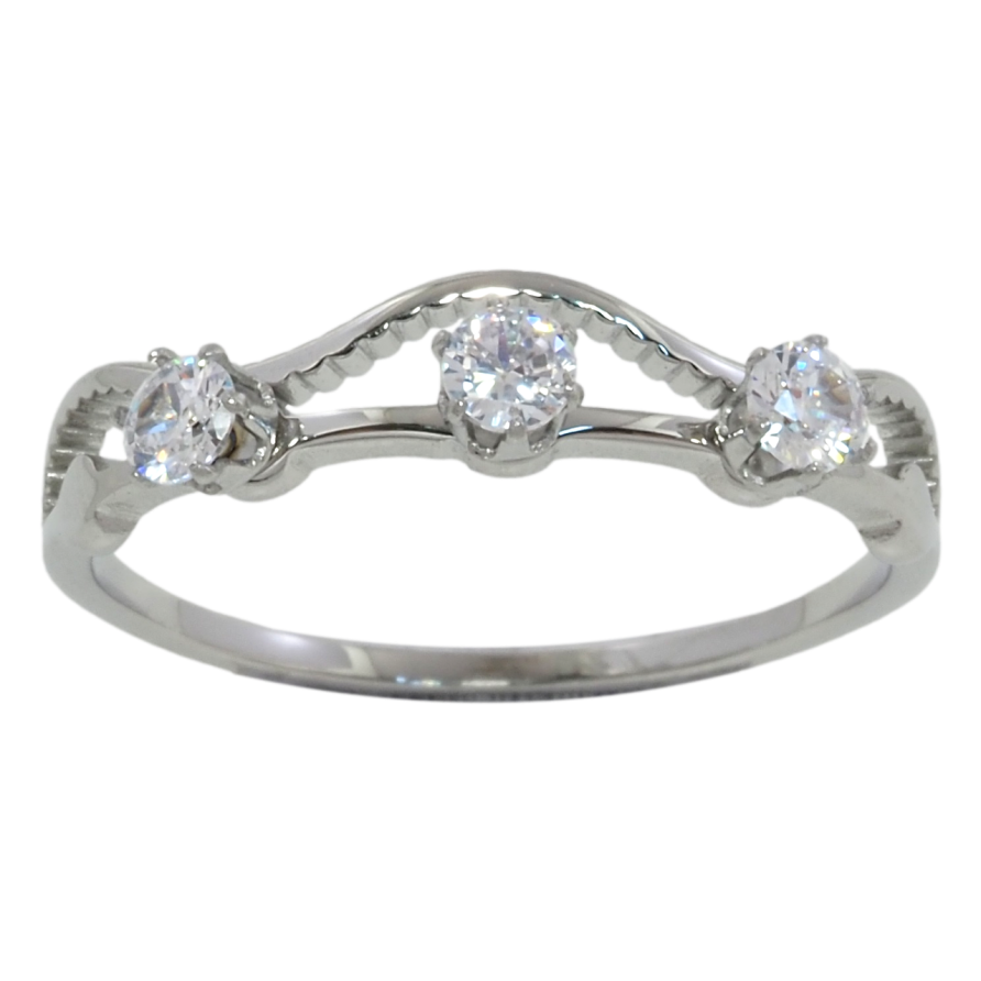 Кольцо Xuping TTM Stainless Steel Цвет Родий Узор с цирконием фото №1