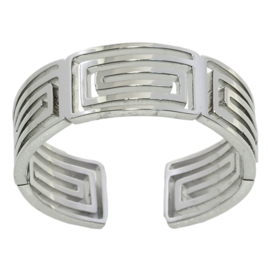 Кольцо Xuping TTM Stainless Steel Цвет Родий Резной узор, шир. 7мм фото №1