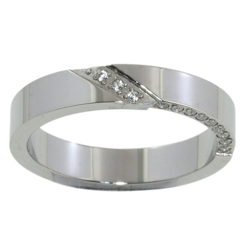 Каблучка Xuping TTM Stainless Steel Колір Родій Візерунок кристалами, шир. 4мм фото №24