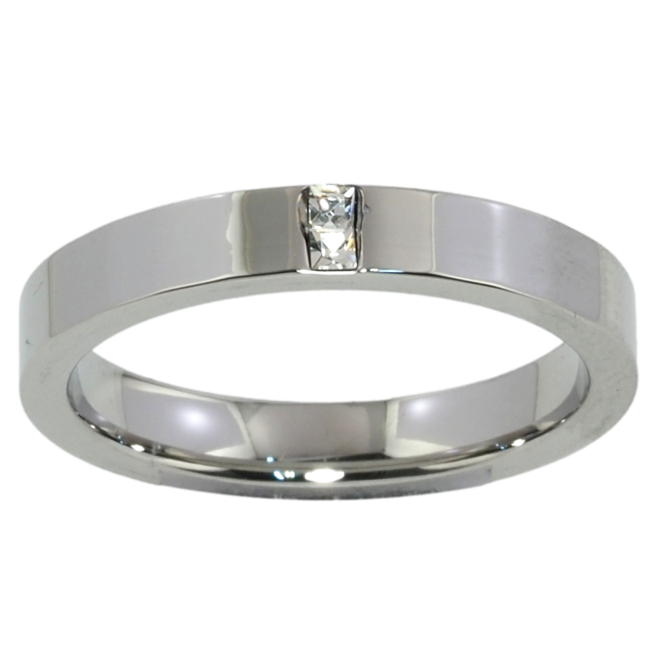 Кольцо Xuping TTM Stainless Steel Цвет Родий Вставка цирконий, шир. 3.5мм фото №14