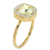 Каблучка Xuping TTM Stainless Steel колір 14К Жовтий фіаніт в обрамленні цирконію, 12х12мм фото №2
