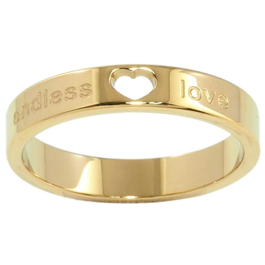 Каблучка Xuping TTM Stainless Steel Колір 14К Нескінченне кохання, шир. 3.5мм фото №1