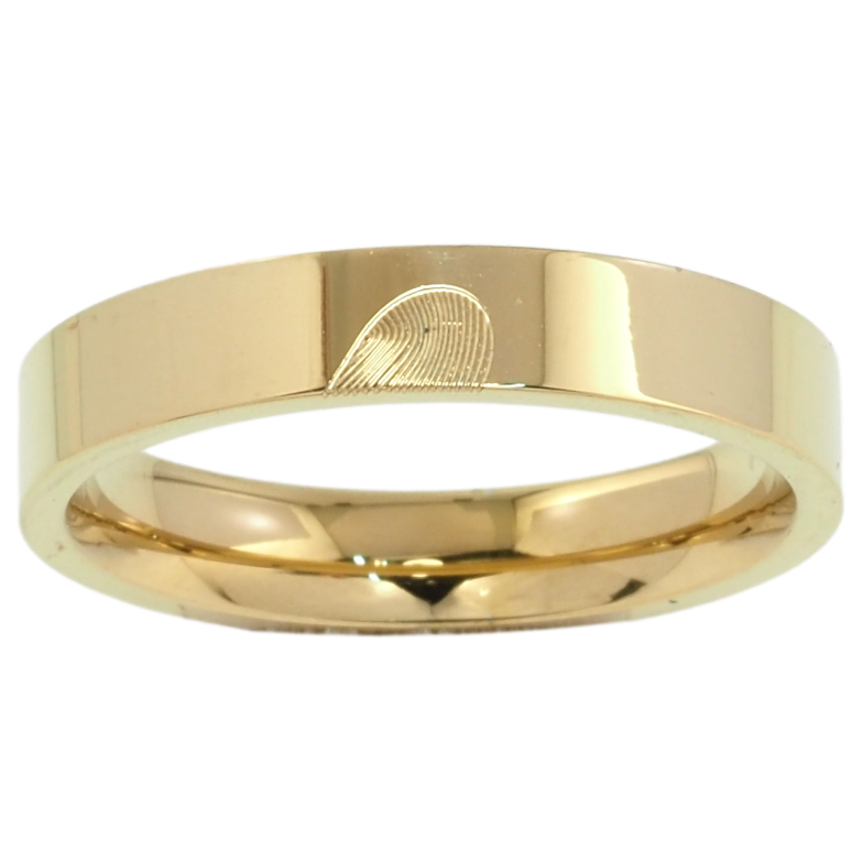 Кольцо Xuping TTM Stainless Steel Цвет 14К Узор половинка сердца, шир. 4мм фото №1