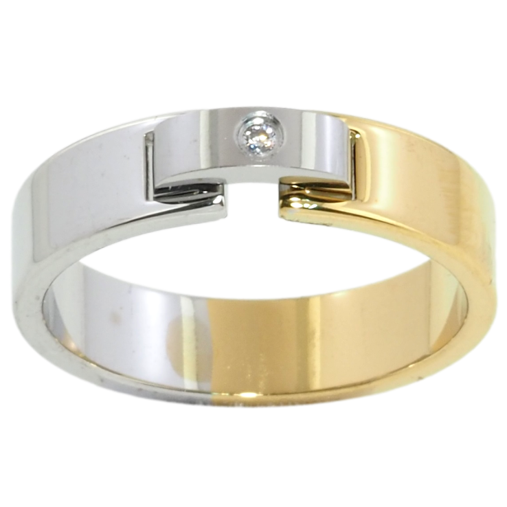 Кольцо Xuping TTM Stainless Steel Цвет Родий + 14К Узор с цирконием, шир. 5мм фото №23