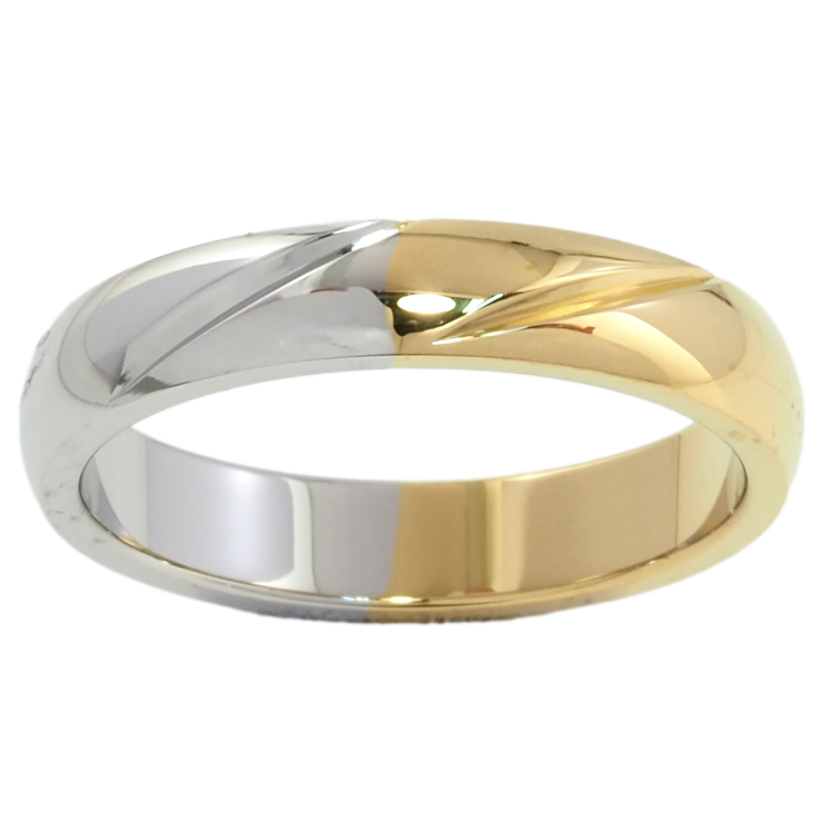 Каблучка Xuping TTM Stainless Steel Колір Родій + 14К Обручка з візерунком, шир. 4мм фото №22