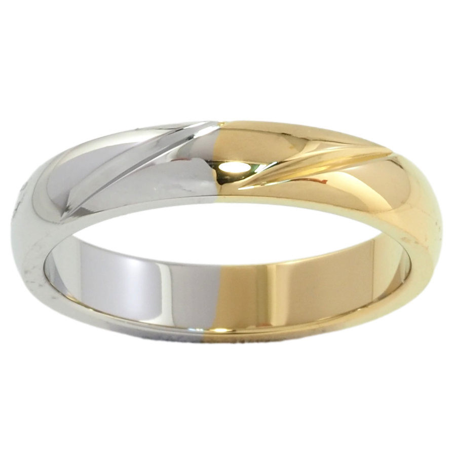 Каблучка Xuping TTM Stainless Steel Колір Родій + 14К Обручка з візерунком, шир. 4мм фото №1 Каблучка Xuping TTM Stainless Steel Колір Родій + 14К Обручка з візерунком, шир. 4мм фото №1