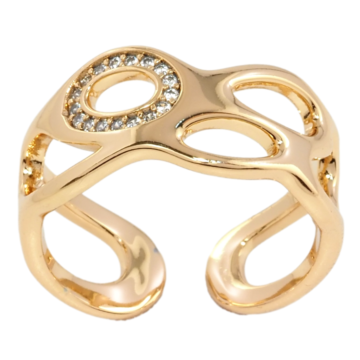 Кольцо Xuping Позолота 18K Декоративный узор с цирконием фото №17