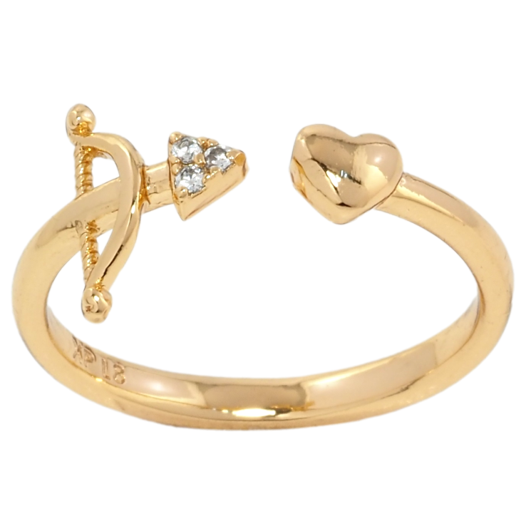 Кольцо Xuping Позолота 18K Сердце со стрелой фото №18