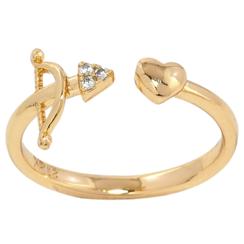 Каблучка Xuping Позолота 18K Серце зі стрілою фото №18