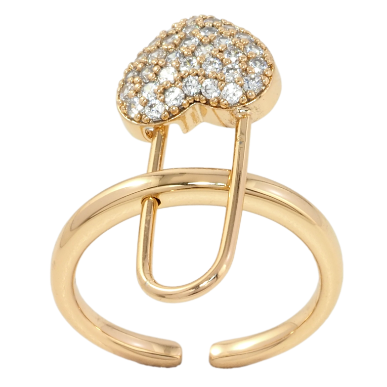 Кольцо Xuping Позолота 18K Съёмная булавка сердечко фото №20