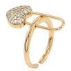 Кольцо Xuping Позолота 18K Съёмная булавка сердечко фото №2