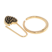 Кольцо Xuping Позолота 18K Съёмная булавка сердечко с черным цирконием фото №2