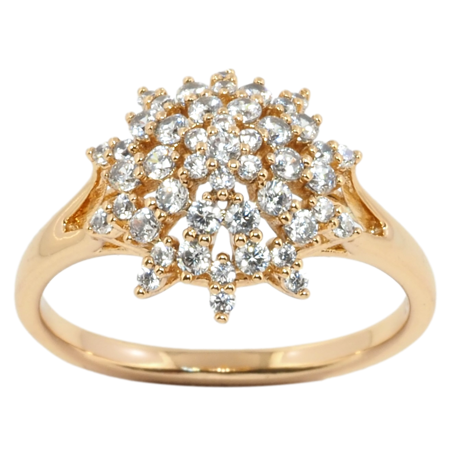 Кольцо Xuping Позолота 18K Инкрустация цирконием фото №1