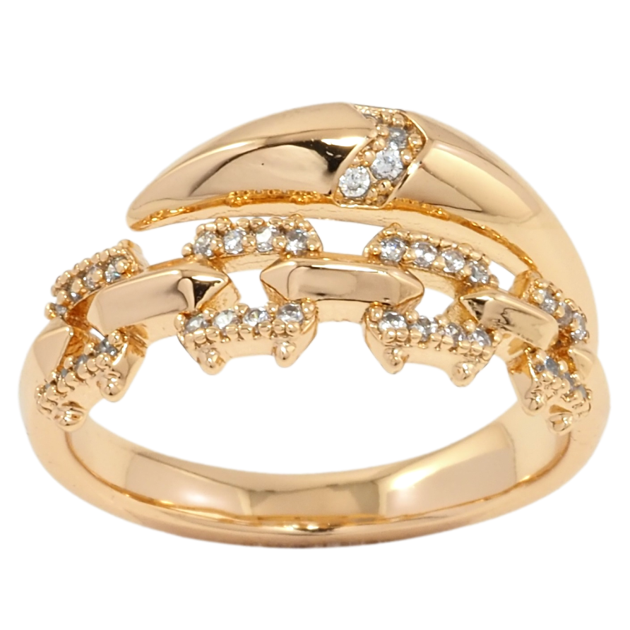 Кольцо Xuping Позолота 18K Декоративный узор с цирконием фото №1