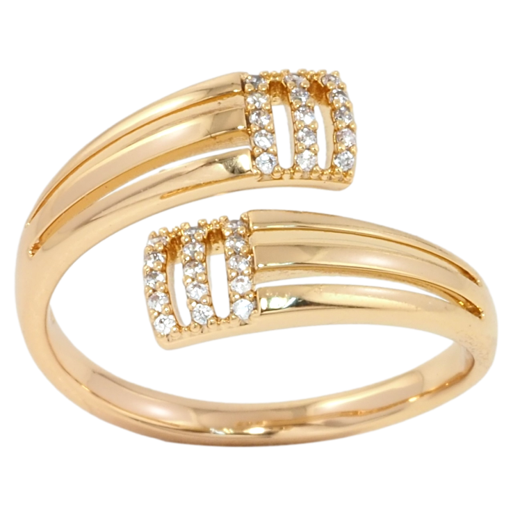 Кольцо Xuping Позолота 18K Декоративный узор с цирконием фото №8