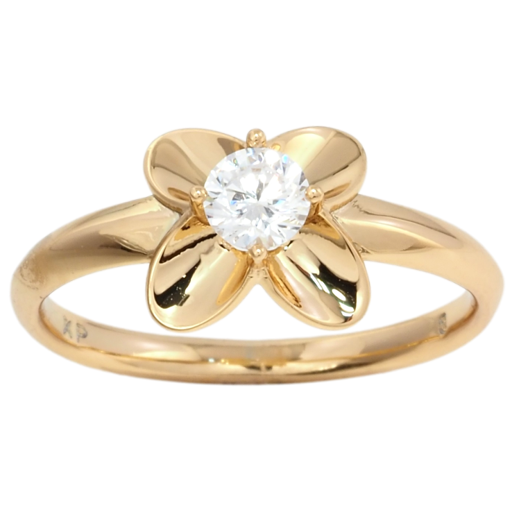 Кольцо Xuping Позолота 18K Цветок с фианитом фото №18