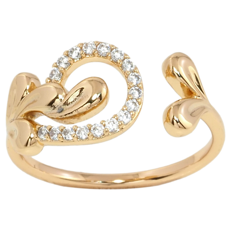 Кольцо Xuping Позолота 18K Декоративный узор с цирконием фото №14