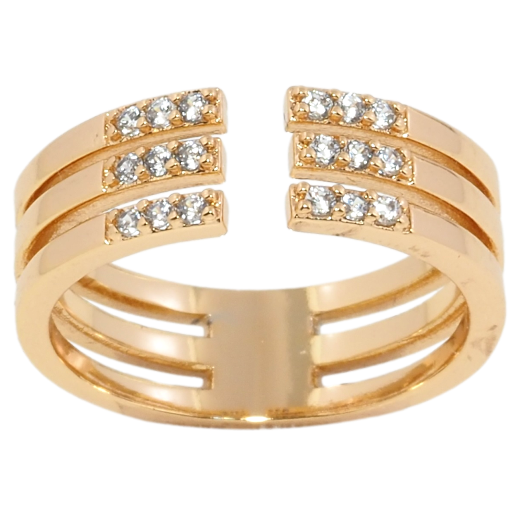 Кольцо Xuping Позолота 18K Декоративное с цирконием фото №9