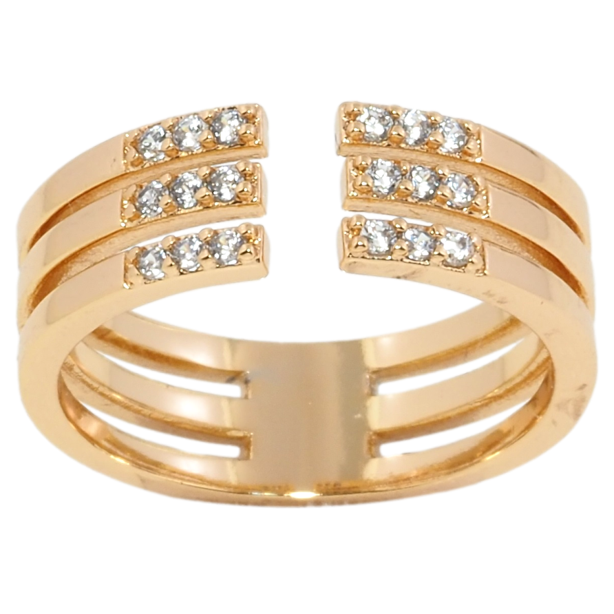 Кольцо Xuping Позолота 18K Декоративное с цирконием фото №1