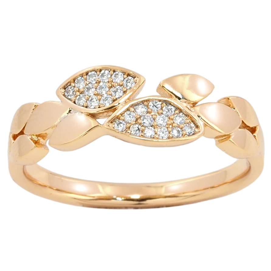 Кольцо Xuping Позолота 18K Декоративный узор с инкрустацией цирконием фото №1