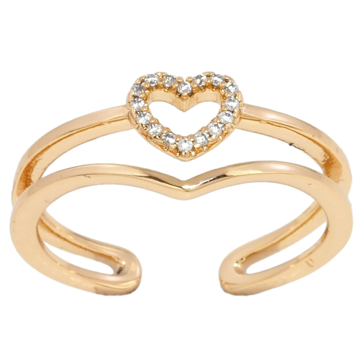 Каблучка Xuping Позолота 18K Серце з цирконієм фото №6 Каблучка Xuping Позолота 18K Серце з цирконієм фото №6