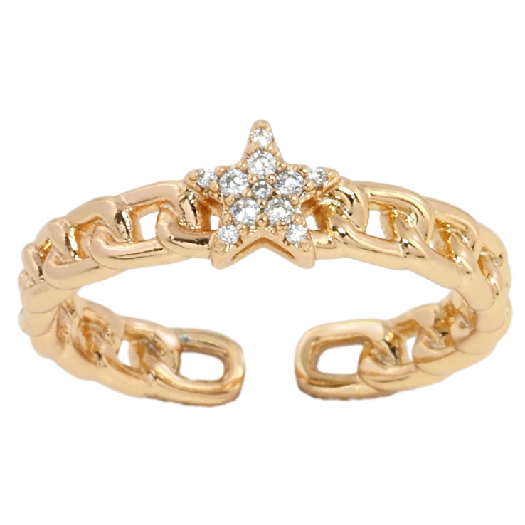 Кольцо Xuping Позолота 18K Узор с звездочкой фото №25