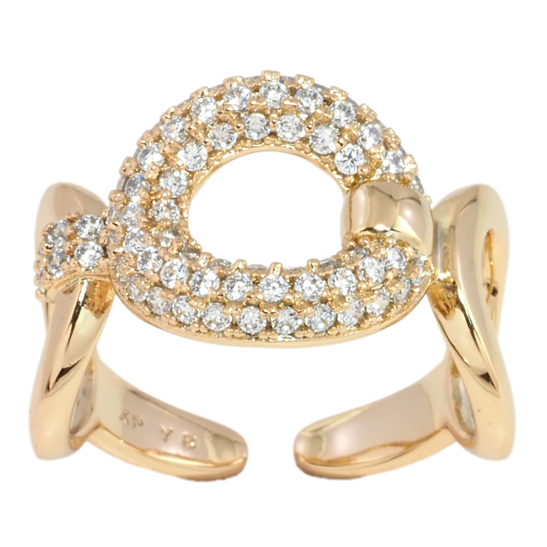 Кольцо Xuping Позолота 18K Инкрустация цирконием фото №1