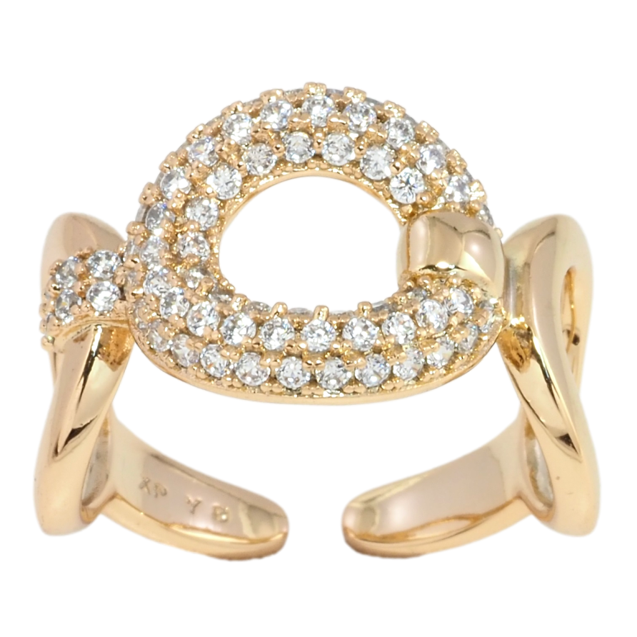 Кольцо Xuping Позолота 18K Инкрустация цирконием фото №1