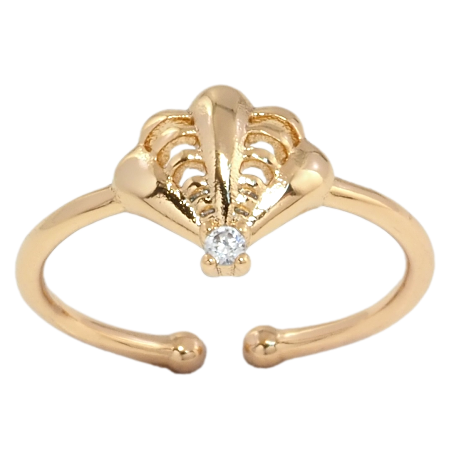 Каблучка Xuping Позолота 18K Мушля фото №1 Каблучка Xuping Позолота 18K Мушля фото №1