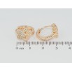 Серьги Xuping M&L Цвет 18K колечки Декоративные сердечки с цирконием фото №2