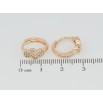 Серьги Xuping M&L Цвет 18K колечки Узор с цирконием фото №2 Серьги Xuping M&L Цвет 18K колечки Узор с цирконием фото №2