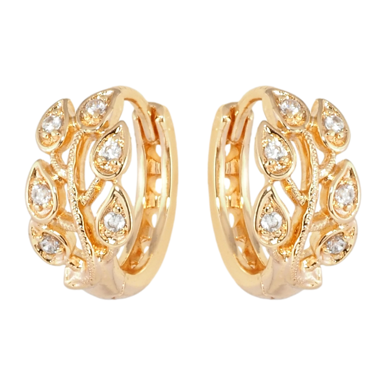 Сережки Xuping M&L Колір 18K колечка Гілочки з цирконієм фото №1