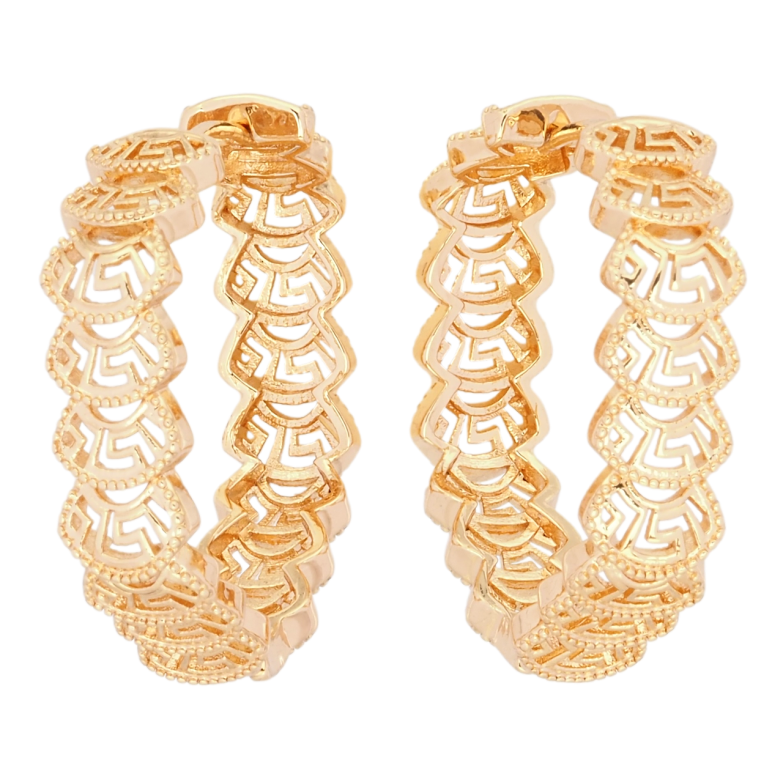 Сережки Xuping M&L Колір 18K колечка Різьблений візерунок фото №11