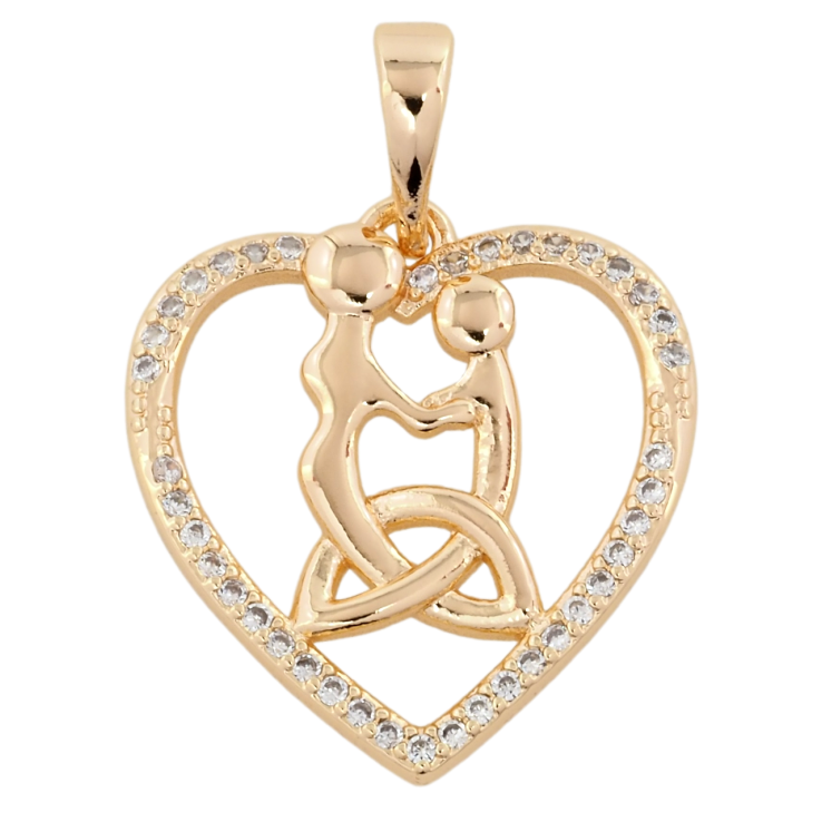 Кулон Xuping M&L Колір 18К Сердечко з цирконием для ланцюжка до 6мм фото №4 Кулон Xuping M&L Колір 18К Сердечко з цирконием для ланцюжка до 6мм фото №4