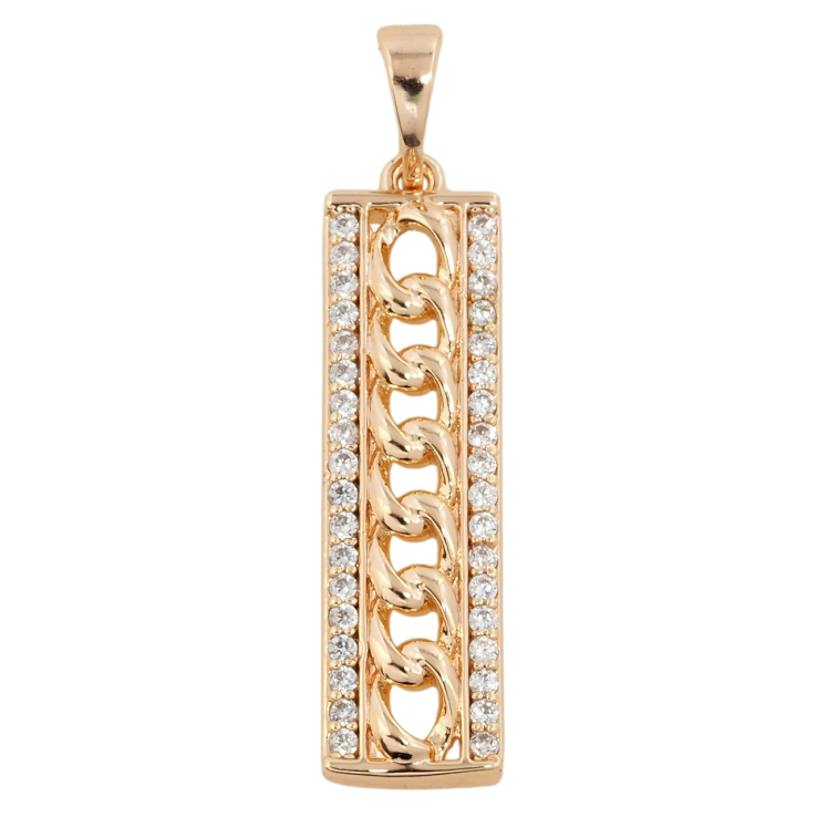 Кулон Xuping M&L Цвет 18К Узор цепочка с дорожками циркония для цепочки до 5мм фото №16