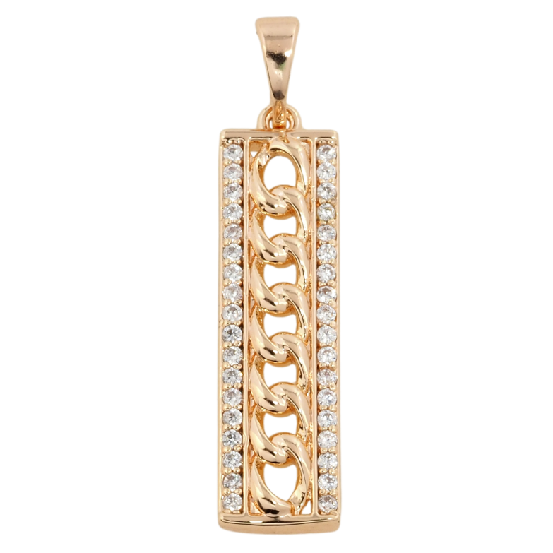 Кулон Xuping M&L Колір 18К Візерунок ланцюжок з доріжками цирконію для ланцюжка до 5мм фото №1