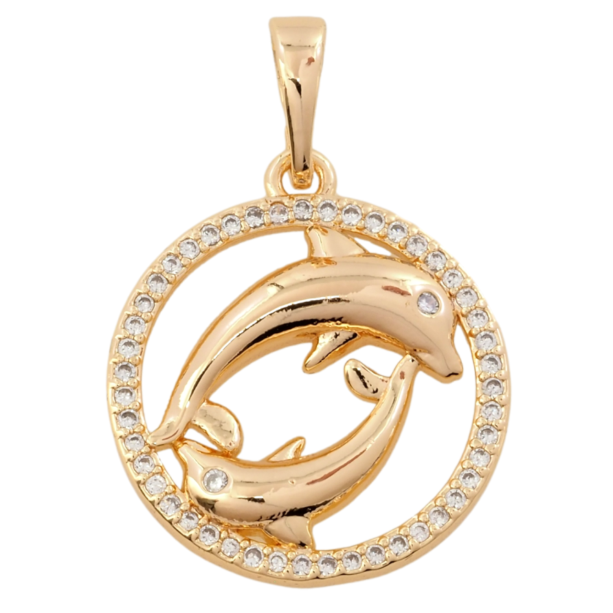 Кулон Xuping M&L Колір 18К Дельфіни для ланцюжка до 6мм фото №1