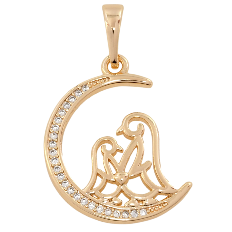 Кулон Xuping M&L Колір 18К Пінгвінчики у півмісяці для ланцюжка до 6мм фото №1