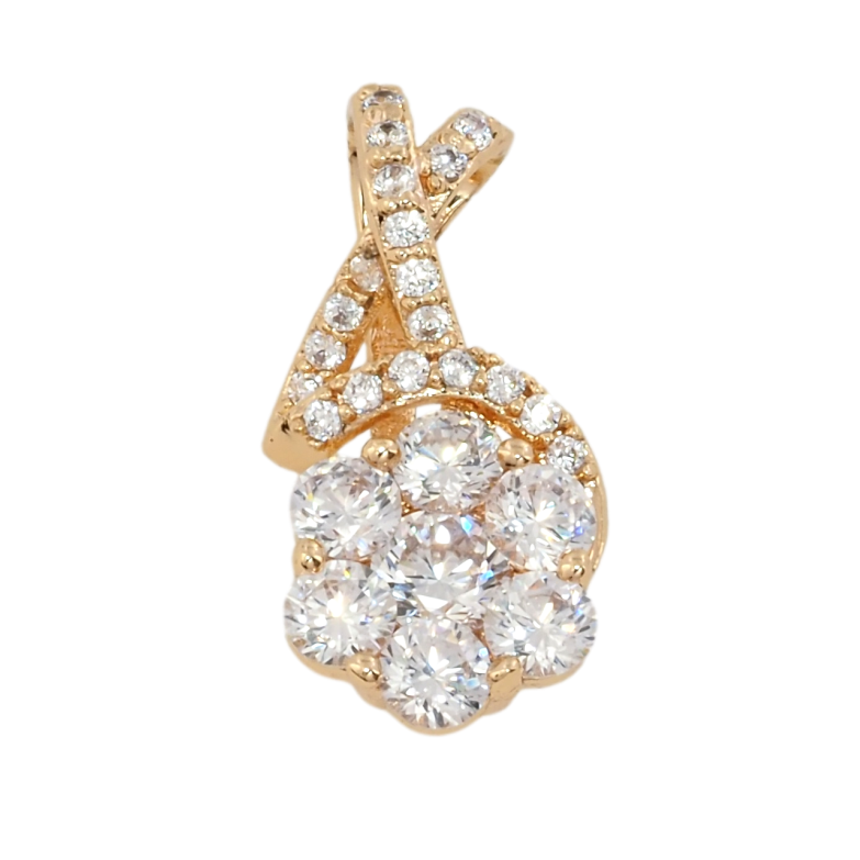 Кулон Xuping M&L Цвет 18К Кристальный цветочек для цепочки до 4мм фото №1