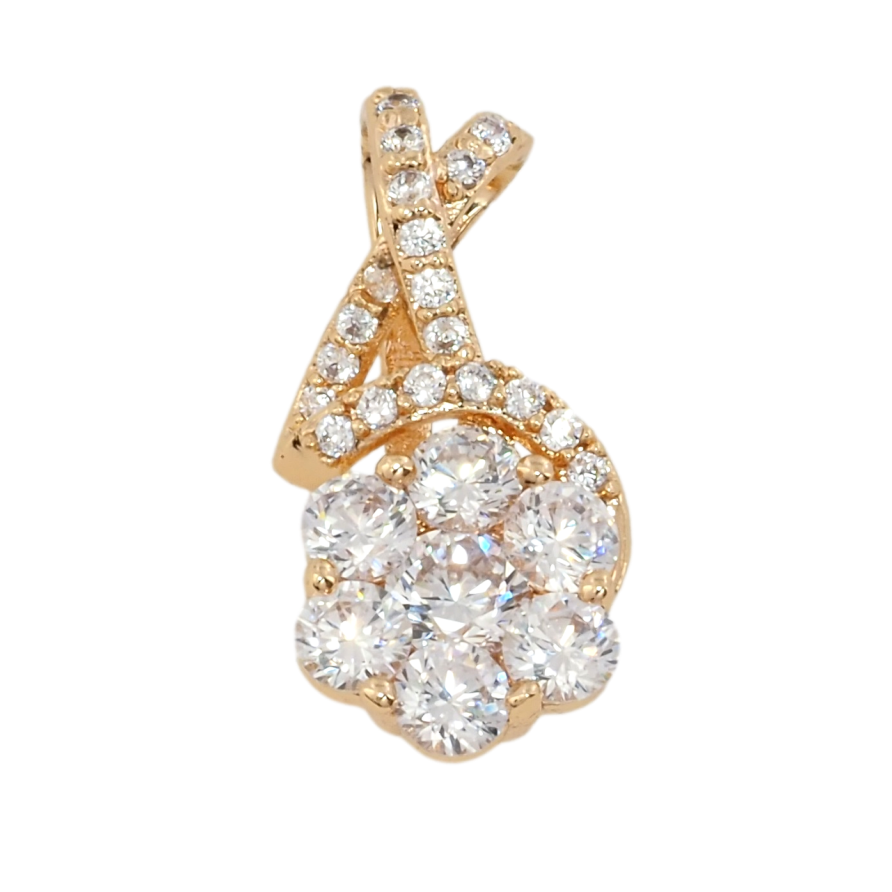 Кулон Xuping M&L Цвет 18К Кристальный цветочек для цепочки до 4мм фото №1