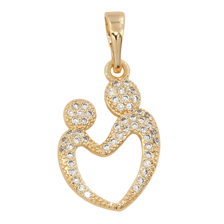 Кулон Xuping M&L Колір 18К Серце інкрустація цирконієм для ланцюжка до 6мм фото №1