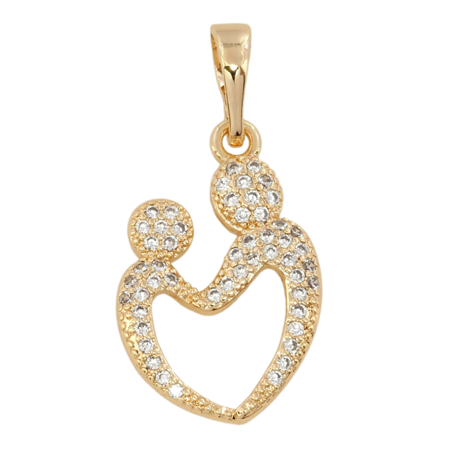 Кулон Xuping M&L Колір 18К Серце інкрустація цирконієм для ланцюжка до 6мм фото №1