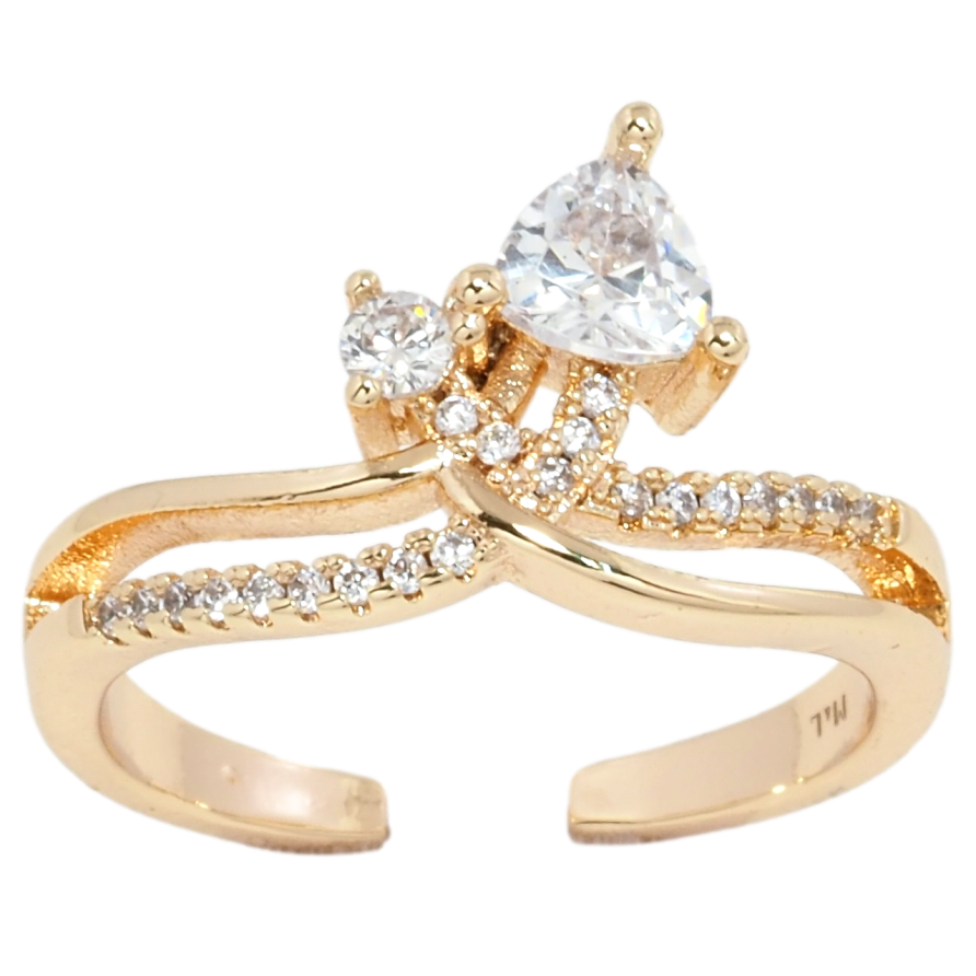 Каблучка Xuping M&L Колір 18К Візерунок з цирконієм фото №1